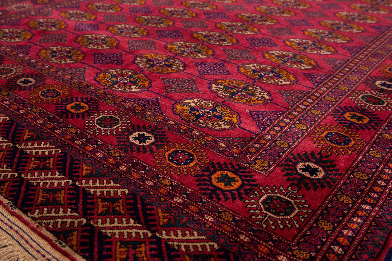 Bukhara Rug Red Vintage Color For Sale 1