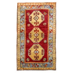 Red Vintage Turkish Anatolian Rug