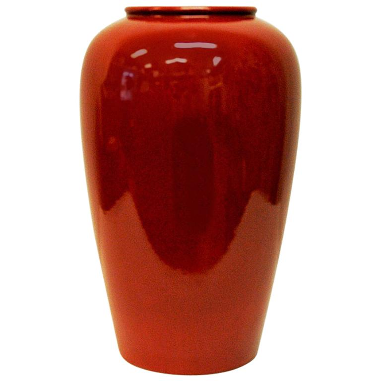 Red Vintage Vase by Scheurich 1970s, W. Germany