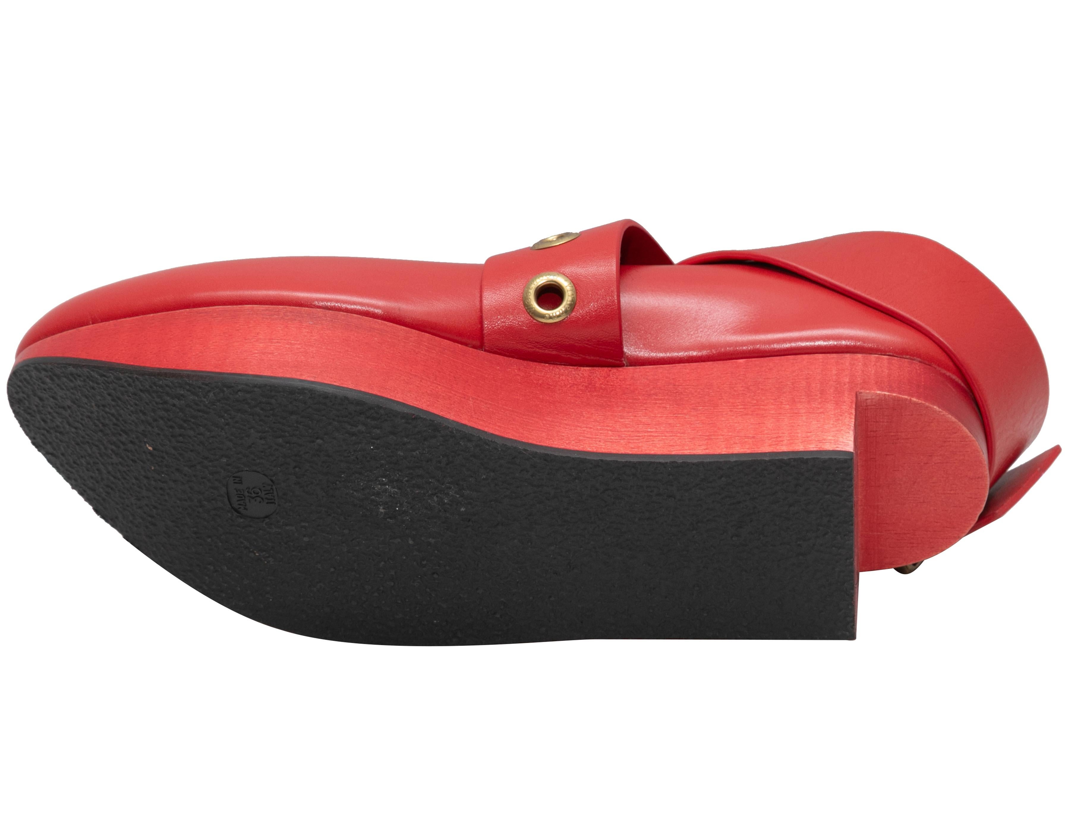 De las mujeres Plataformas de ballet rojas Vivienne Westwood Rocking Horse talla 36