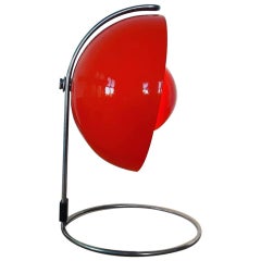 Vintage Red VP4 Flowerpot Table Lamp by Verner Panton for Louis Poulsen, Denmark 1968