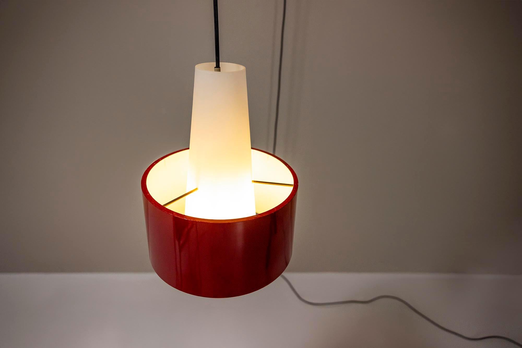 Applique rouge modèle 2601 par Gaetano Sciolari pour Stilnovo, Italie, années 1950 en vente 4