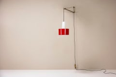Red Wall Lamp Model 2601 by Gaetano Sciolari for Stilnovo, Italy 1950s
