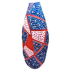 Red white and blue, a glass sculpture by Pietro and Riccardo Ferro, Murano, 2020