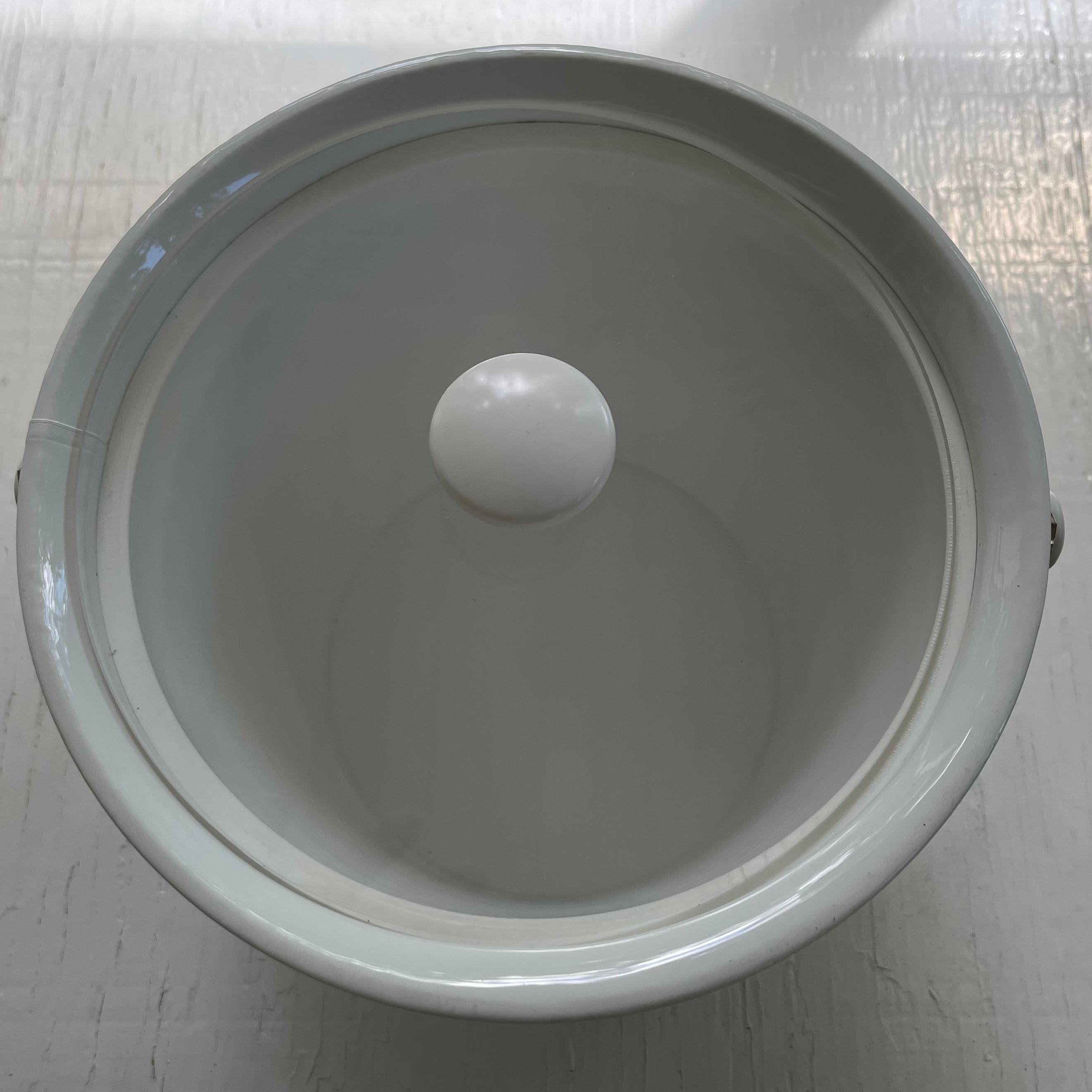 20th Century Red White and Blue Banded American Ice Bucket