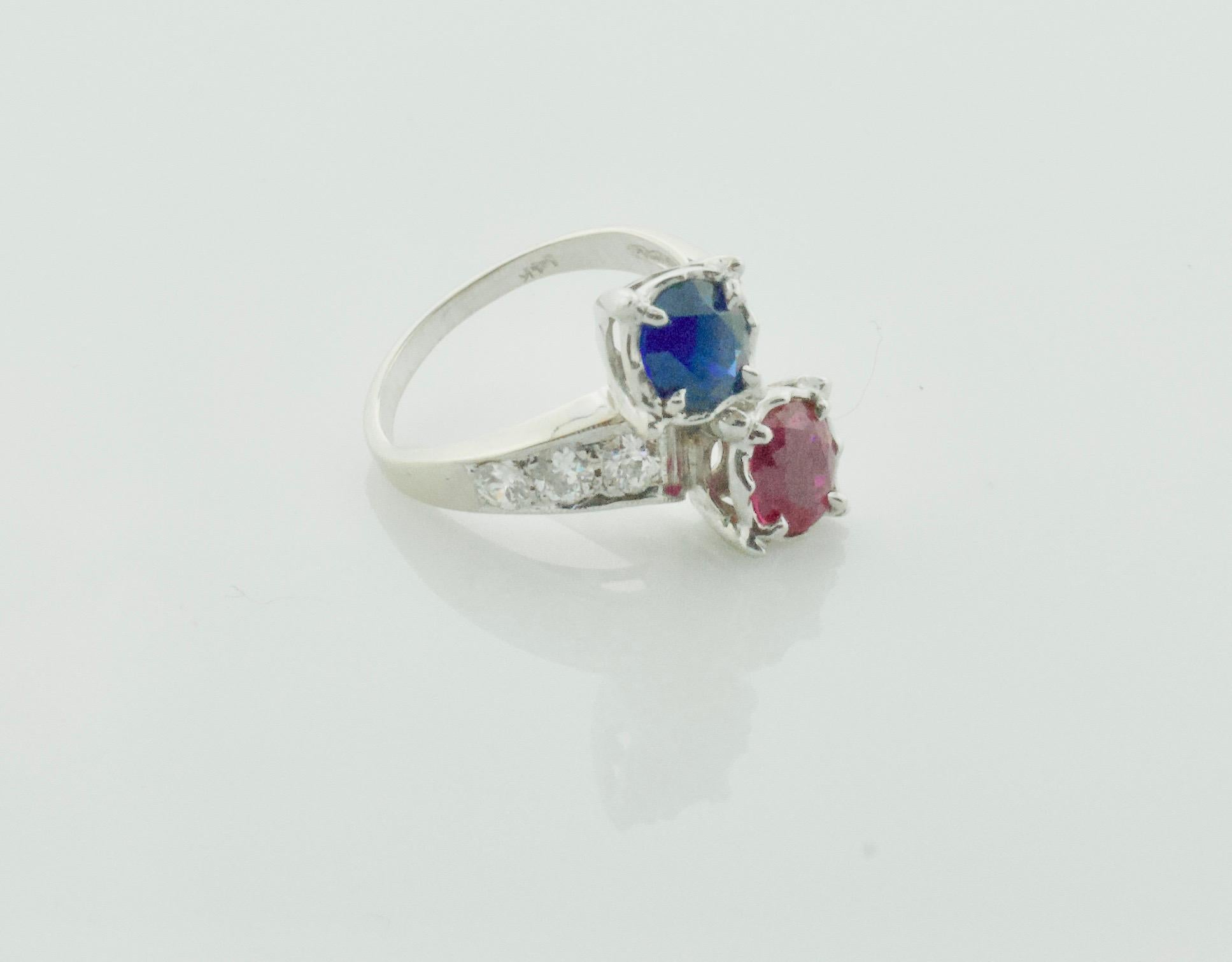 red white and blue ring