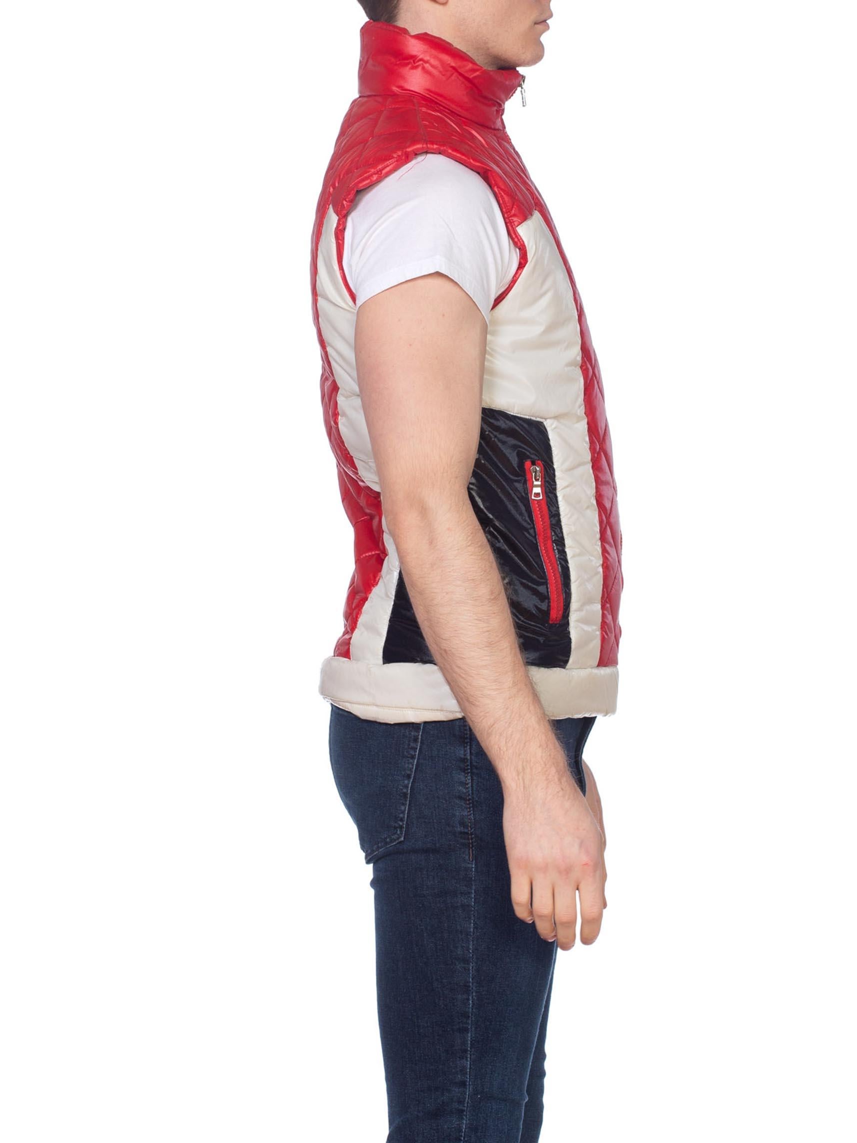 red white and blue vest