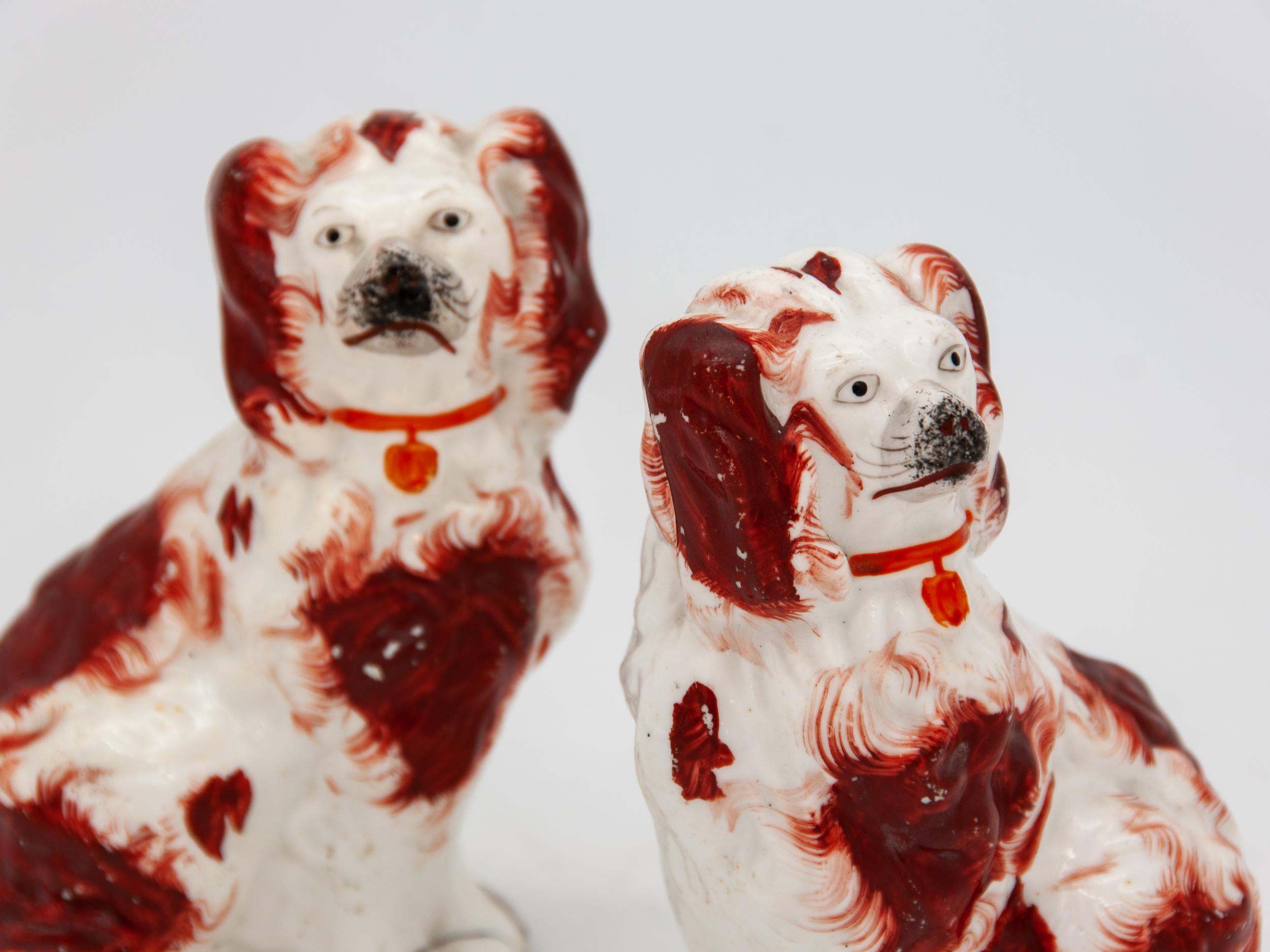 20th Century Red & White Staffordshire Dogs