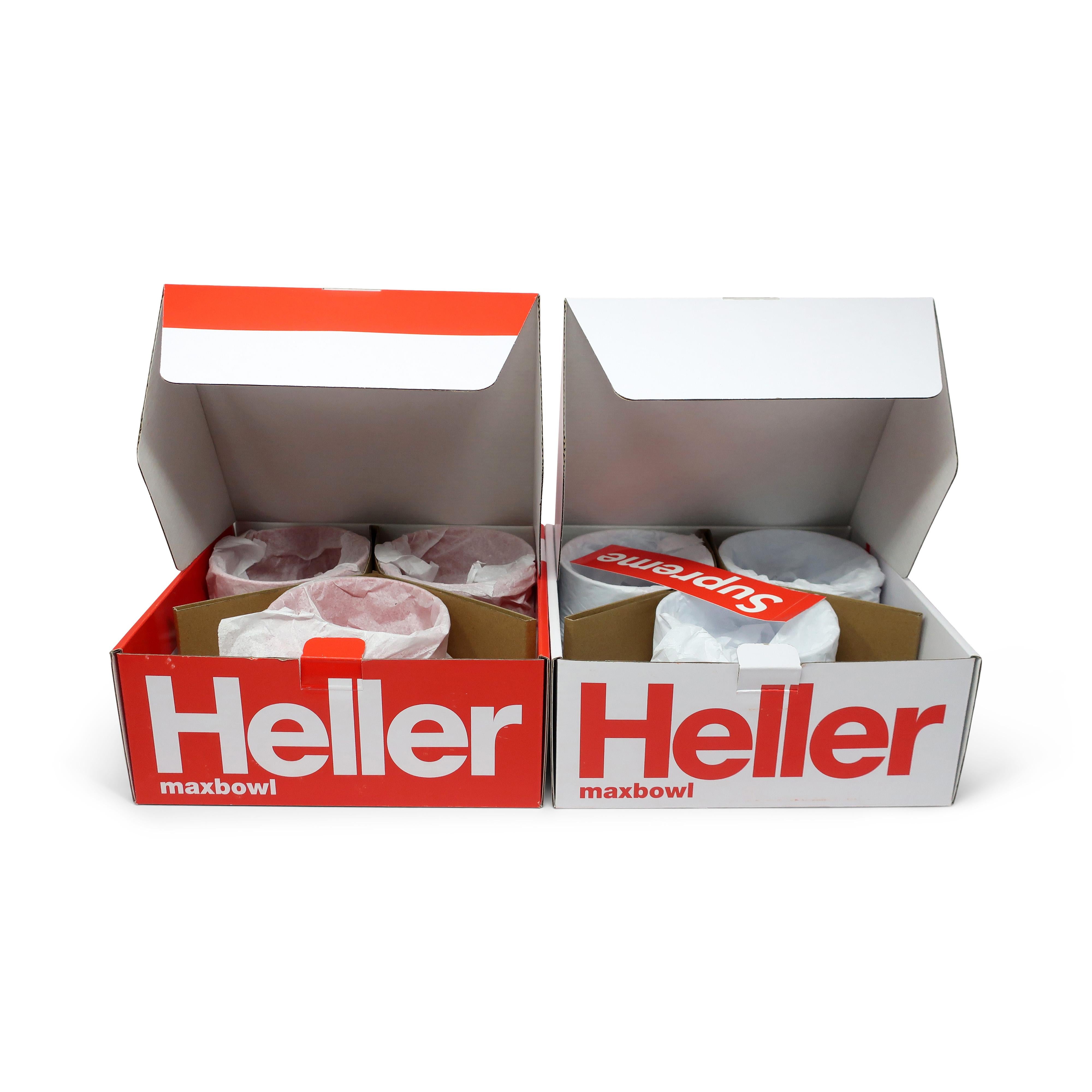 Red & White Supreme Bowls by Vignelli for Heller, Set of 12 1