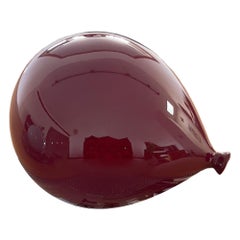 Red Wine Clay Balloon Sculpture handmade for wall, ceiling, Small