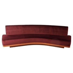 Rotwein WILD BACK Curve Sofa mit Rückenschrank von Lorenza Bozzoli