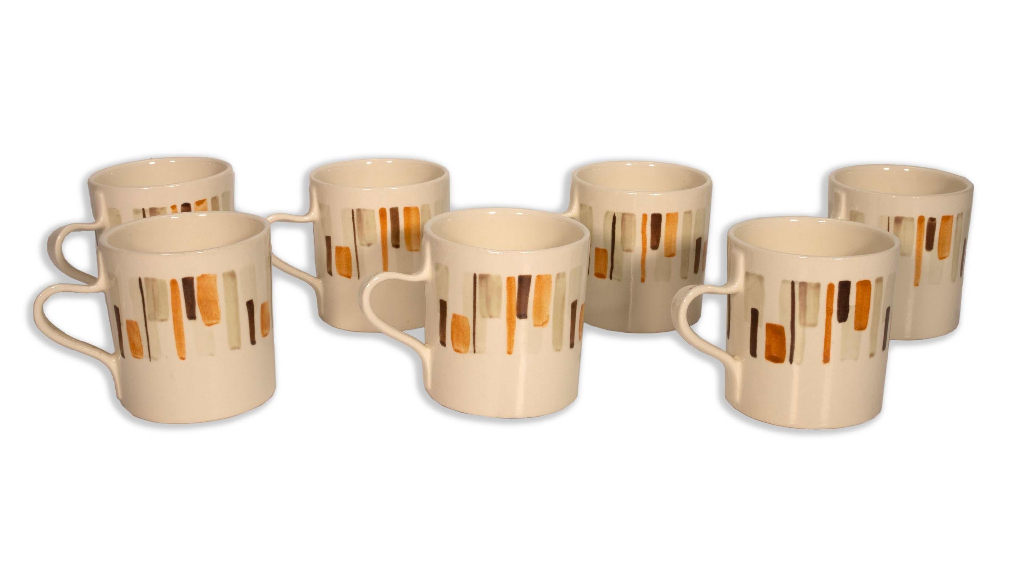 20th Century Red Wing Desert Sun China Set of 37 Pieces Mid Century Modern w/ Original Box