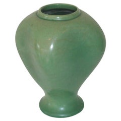 Vintage Red Wing Green Ceramic Vase