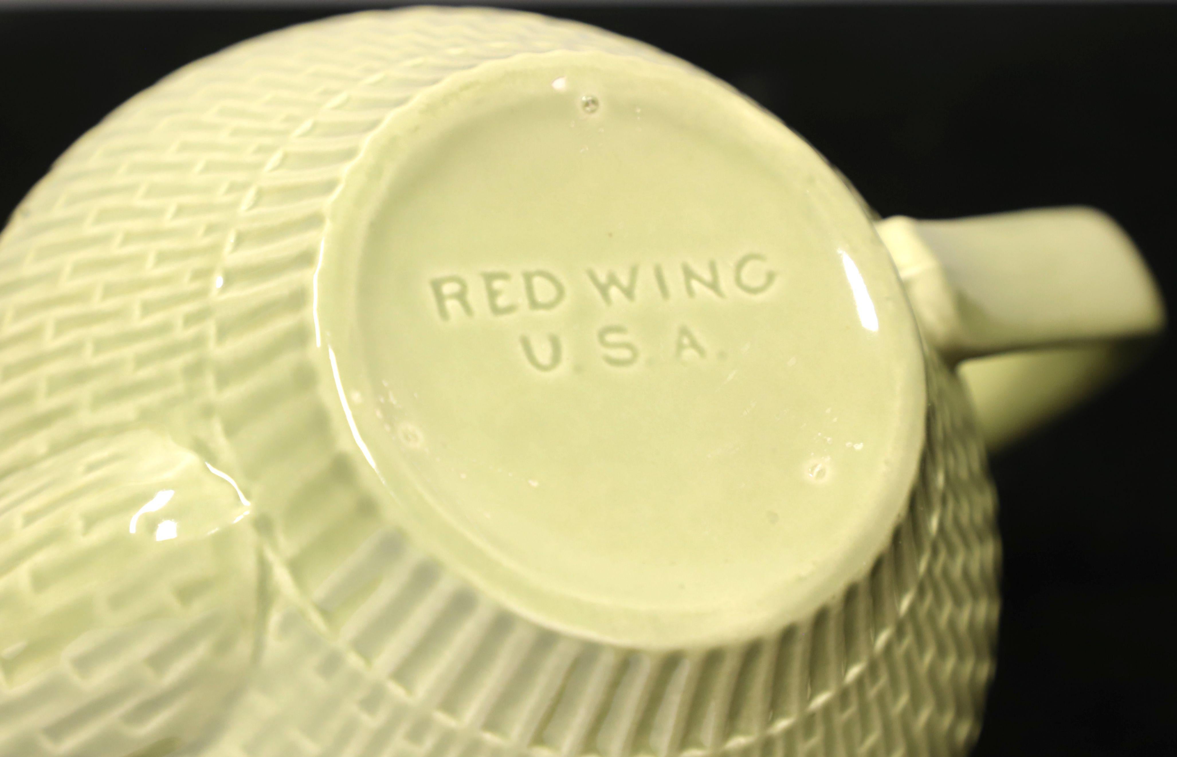 Ceramic RED WING Mid 20th Century Capistrano Tea Pot with Lid
