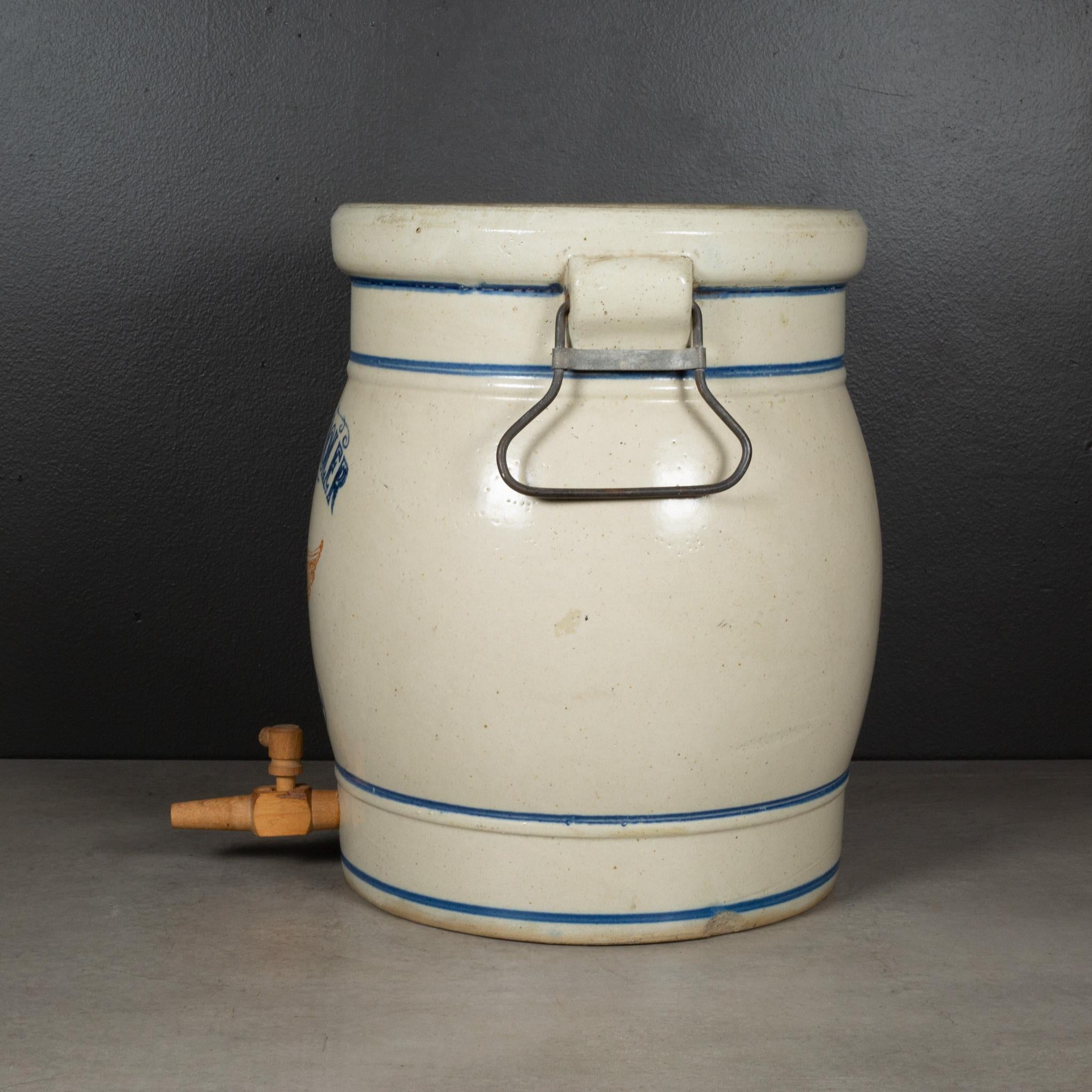 Rustic Red Wing Union Stoneware Company 4 Gallon Water Cooler Crock c.1909-1915