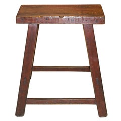 Red Wood Stool