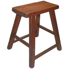 Red Wood Stool