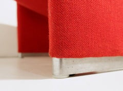 Fauteuil club Alky en laine rouge de Giancarlo Piretti à Castelli, Italie, années 70