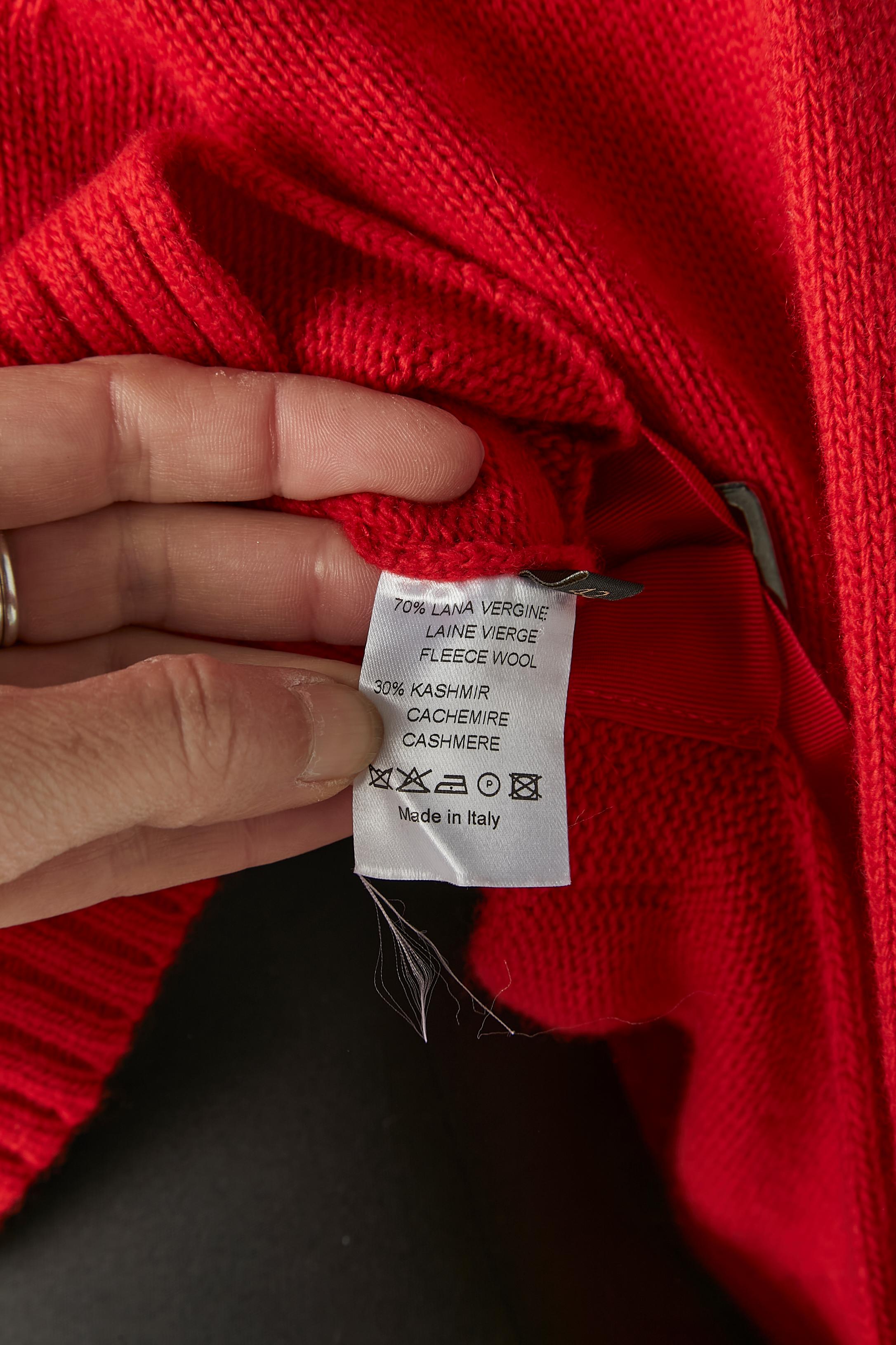 Red wool and cashmere sweater VIONNET For Sale 3