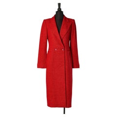 Red wool and silk double breasted coat THIERRY MUGLER COUTURE