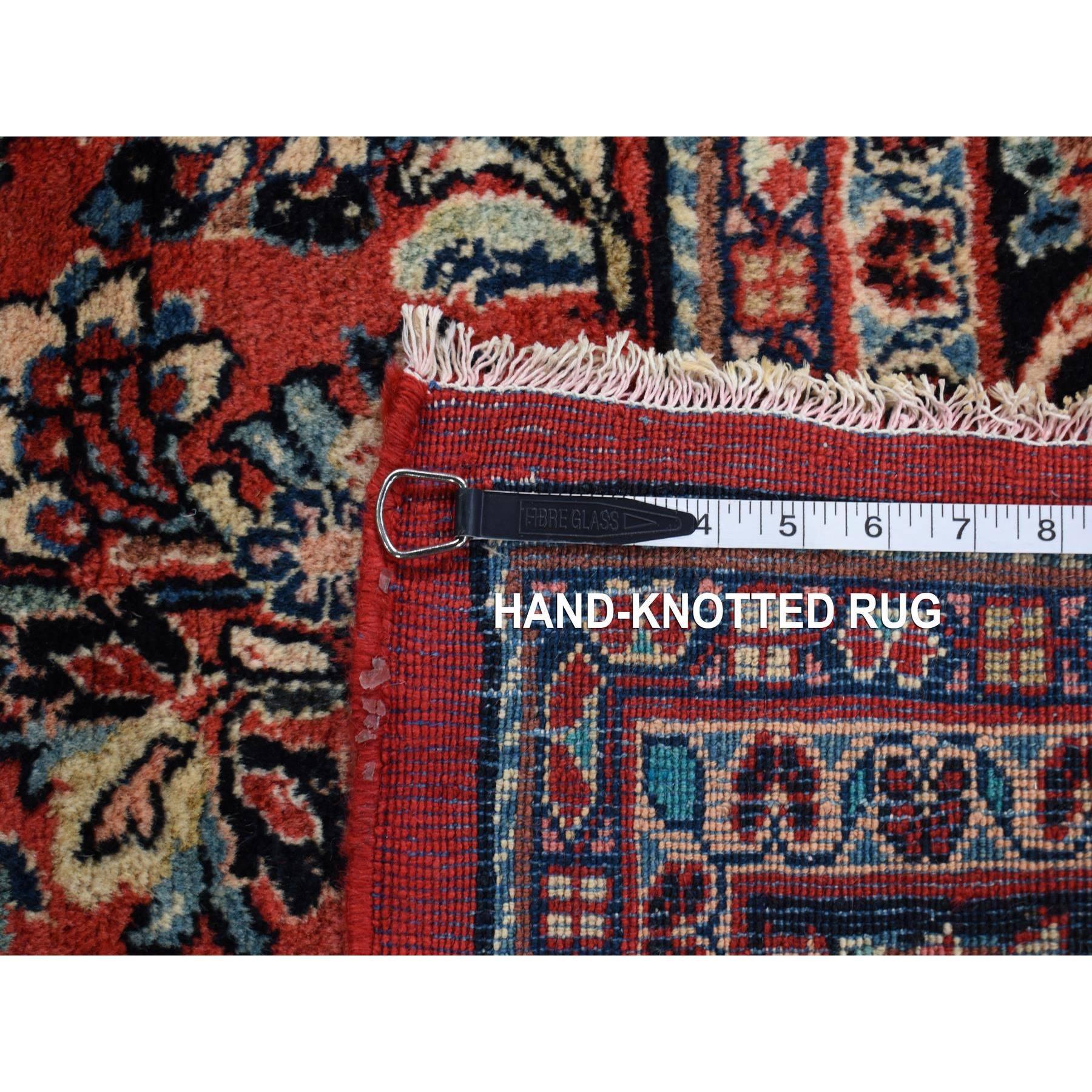 Antiker persischer Sarouk-Teppich aus roter, reiner, weicher und dicker Wolle, handgeknüpft im Angebot 4