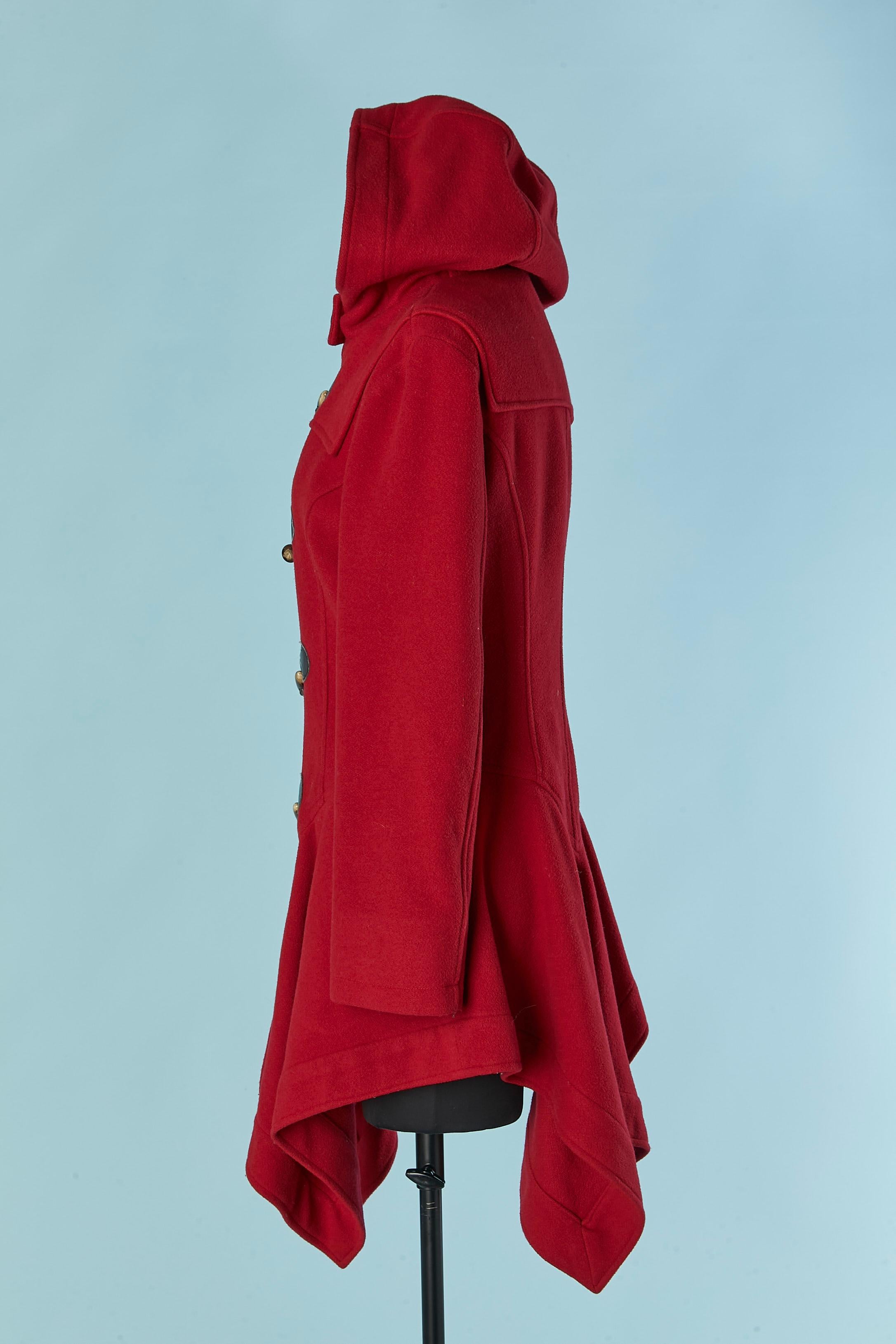 Montgomery asimmetrico di lana rossa Vivienne Westwood Anglomania In condizioni discrete in vendita a Saint-Ouen-Sur-Seine, FR