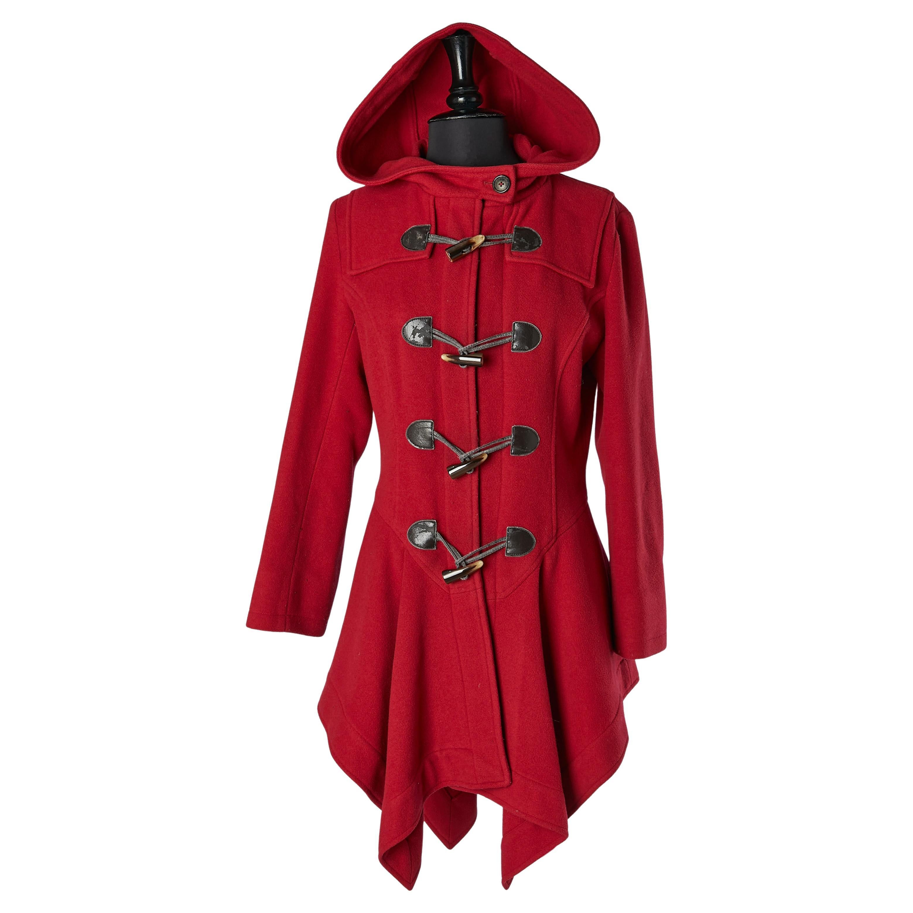 Montgomery asimmetrico di lana rossa Vivienne Westwood Anglomania in vendita