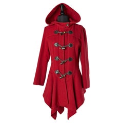 Red wool asymmetrical duffle-coat Vivienne Westwood ANGLOMANIA
