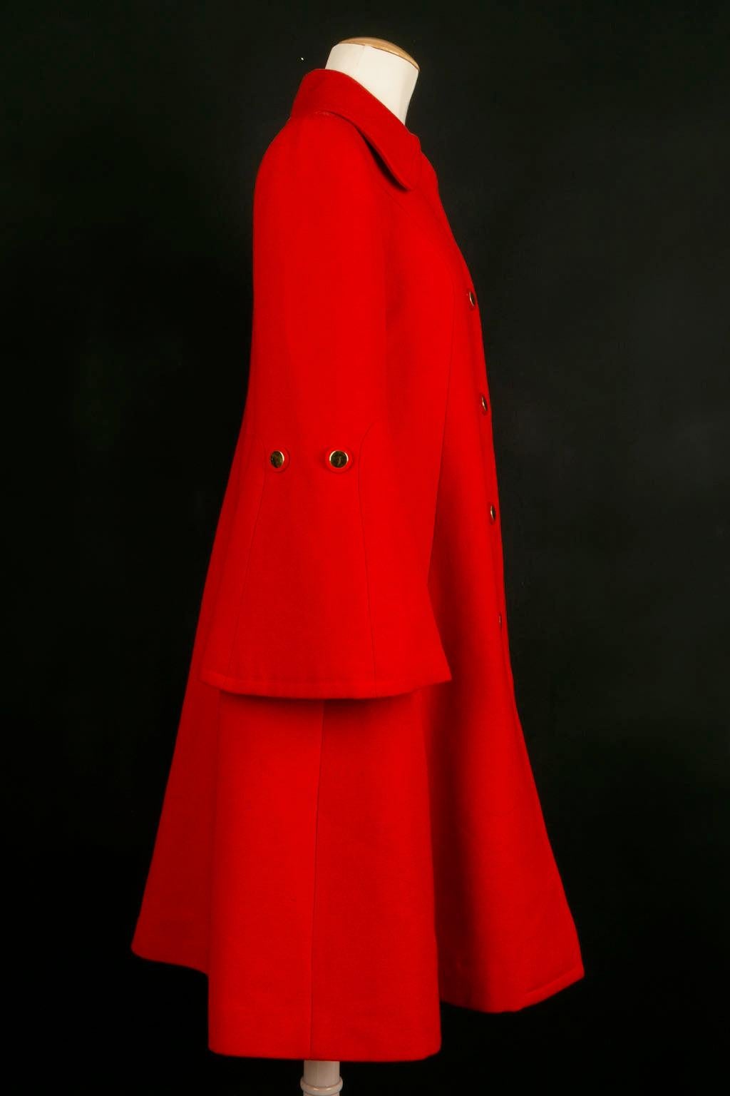 Women's Red Wool Coat, 1960/70 For Sale