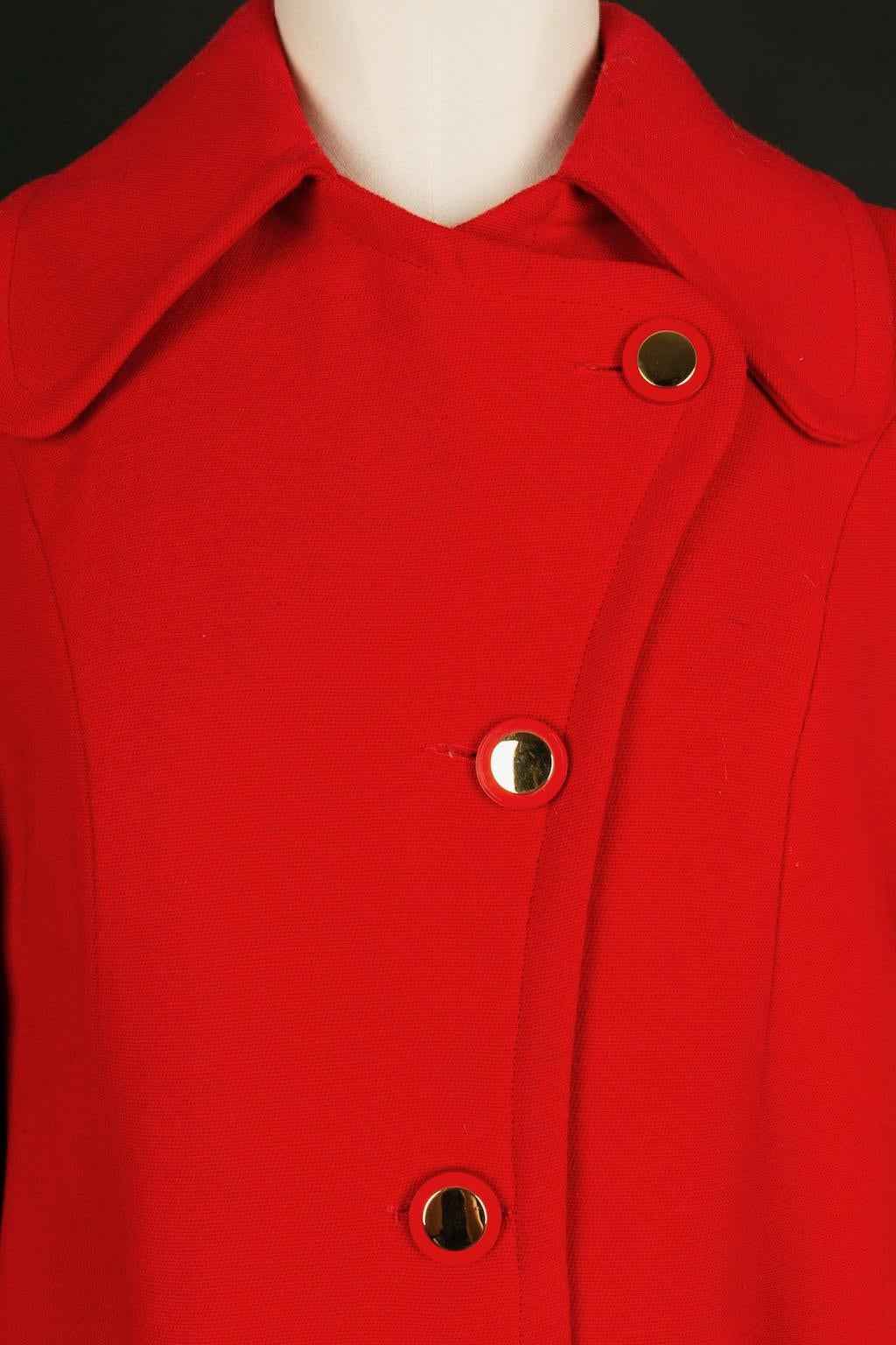 Red Wool Coat, 1960/70 For Sale 1