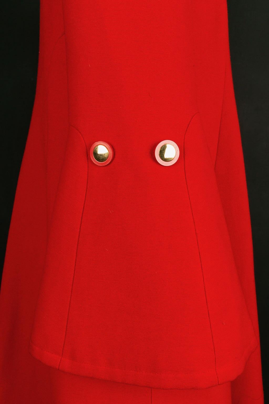 Red Wool Coat, 1960/70 For Sale 2