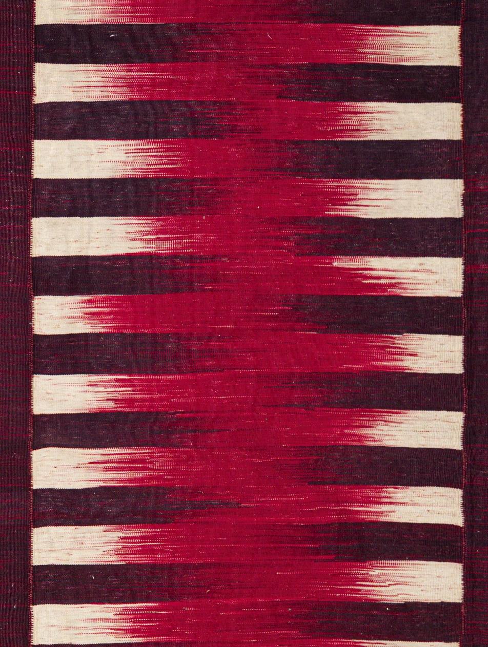 Rote Wolle Flachgewebe Teppich 7 ft 2 in x 9 ft 6 in, Zimmer Größe für Wohnzimmer im Angebot 1