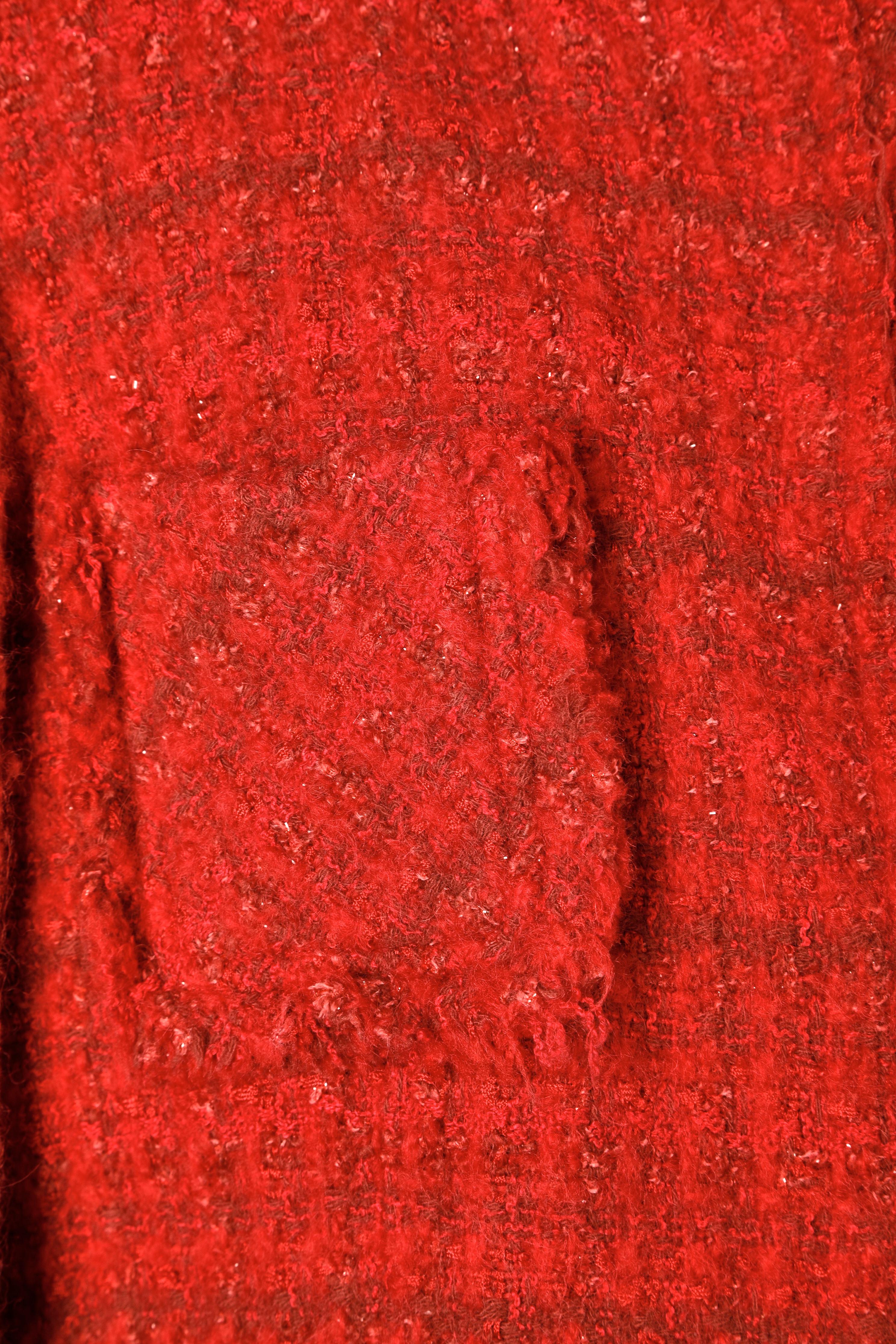 Red wool jacket 