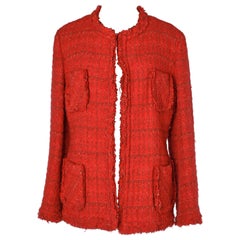 Giacca di lana rossa "Tribute to Chanel" Junya Watanabe Comme des Garçons