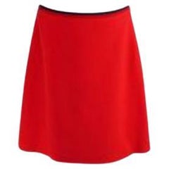 Moschino Couture Red Cotton and Leather Mini Skirt with Bow Train ...