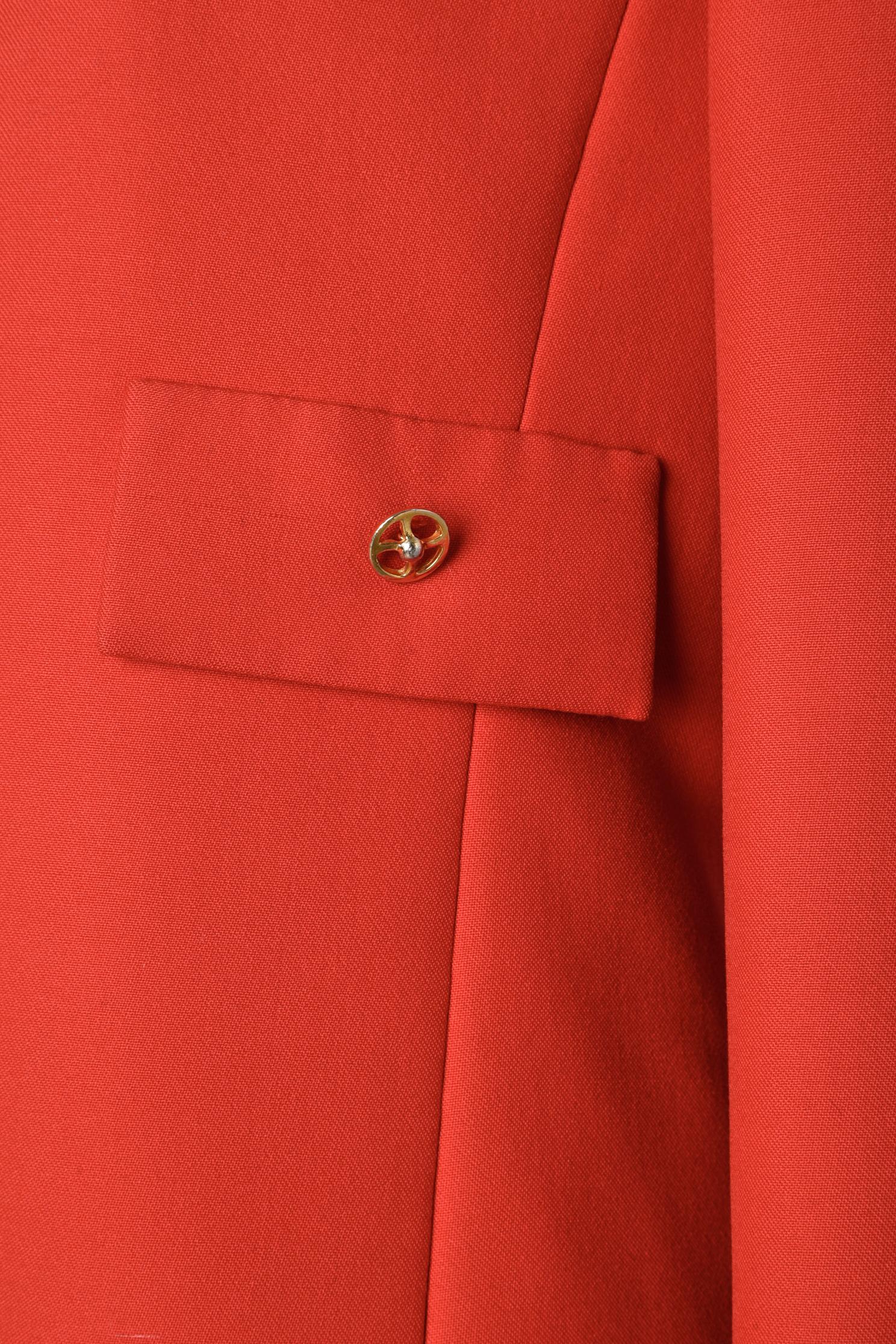 Red wool skirt-suit Christian Dior NY Inc for Bullock's Wilshire In Excellent Condition In Saint-Ouen-Sur-Seine, FR