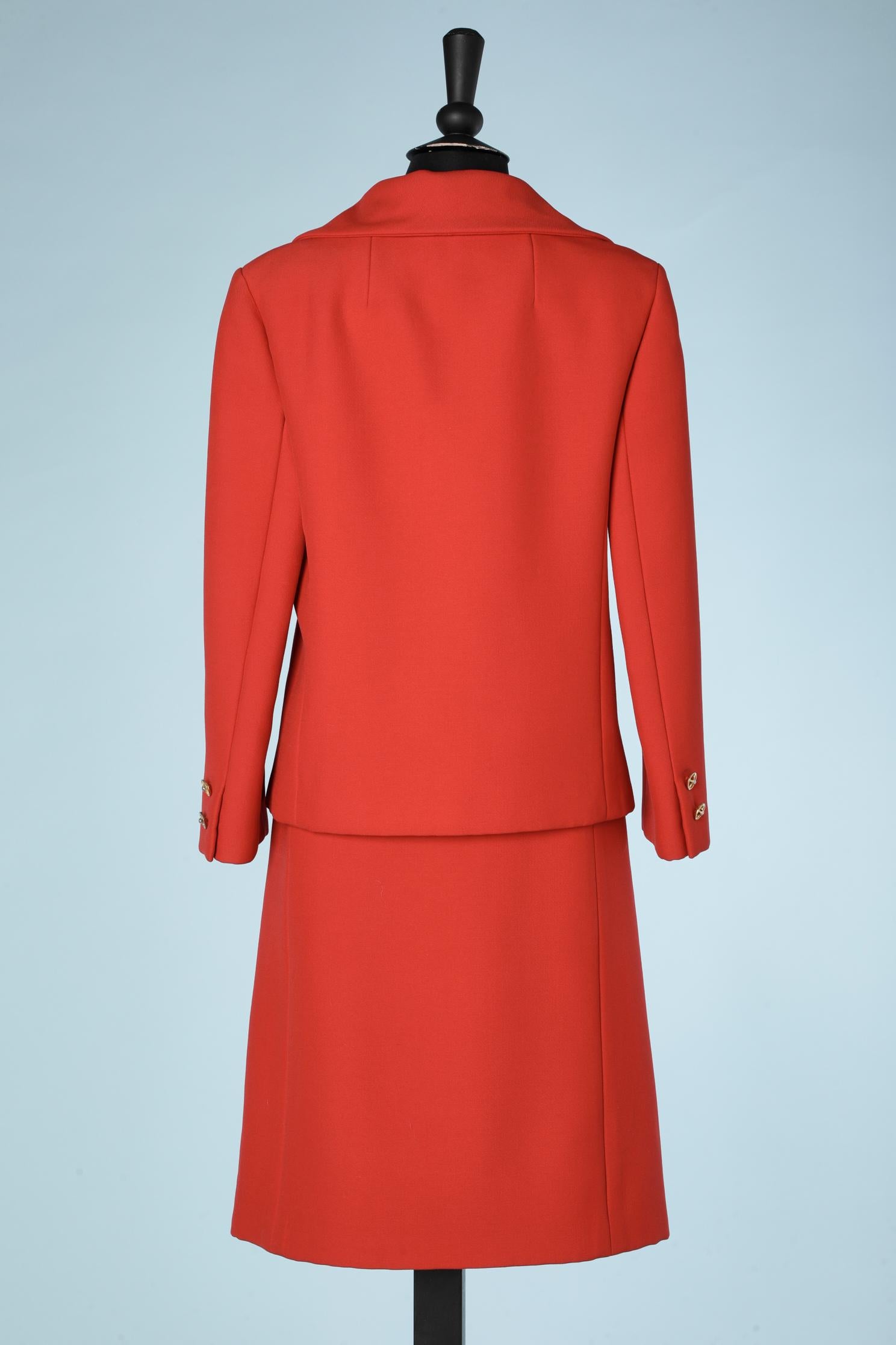 Red wool skirt-suit Christian Dior NY Inc for Bullock's Wilshire 1