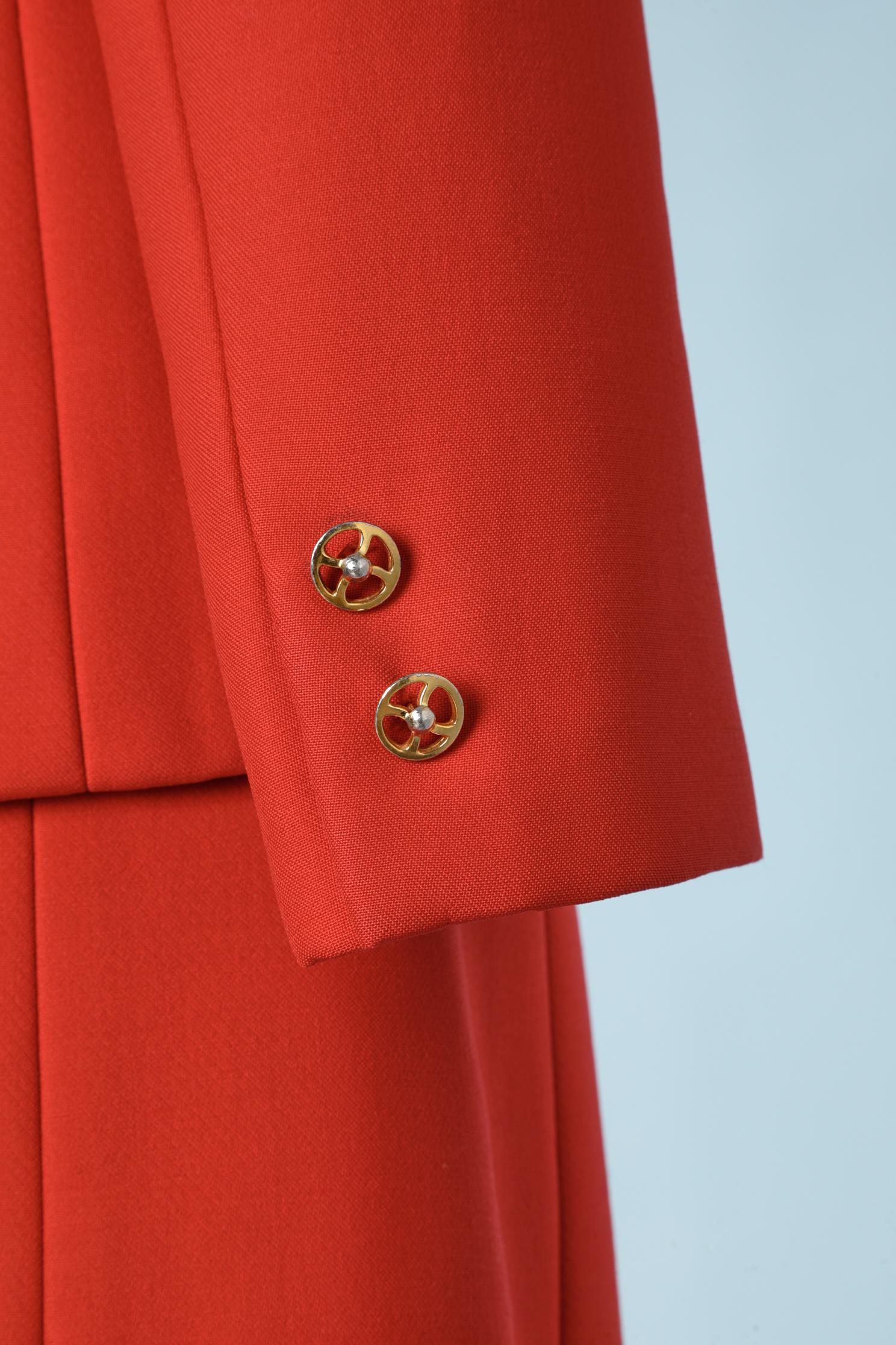 Red wool skirt-suit Christian Dior NY Inc for Bullock's Wilshire 2