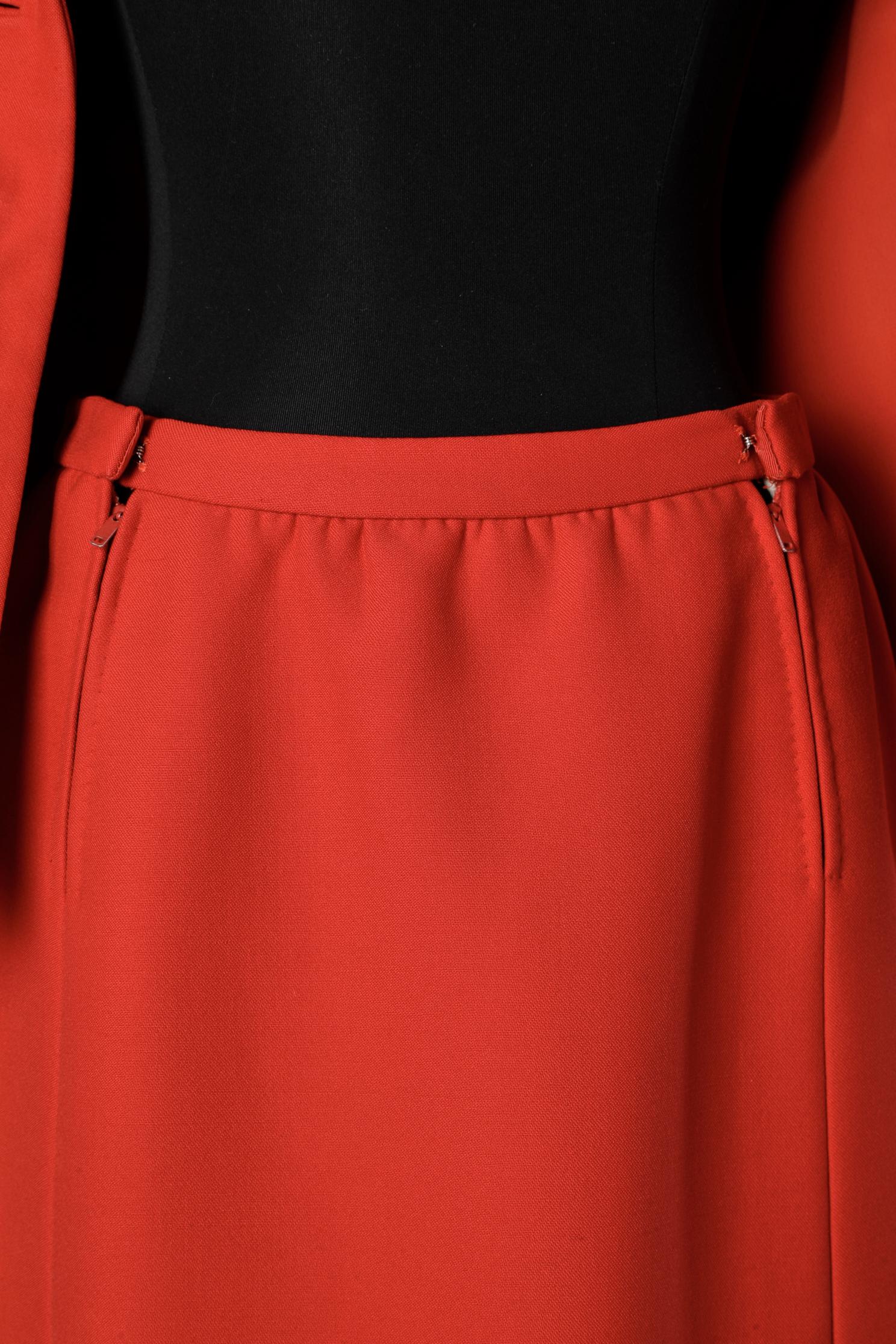 Red wool skirt-suit Christian Dior NY Inc for Bullock's Wilshire 3