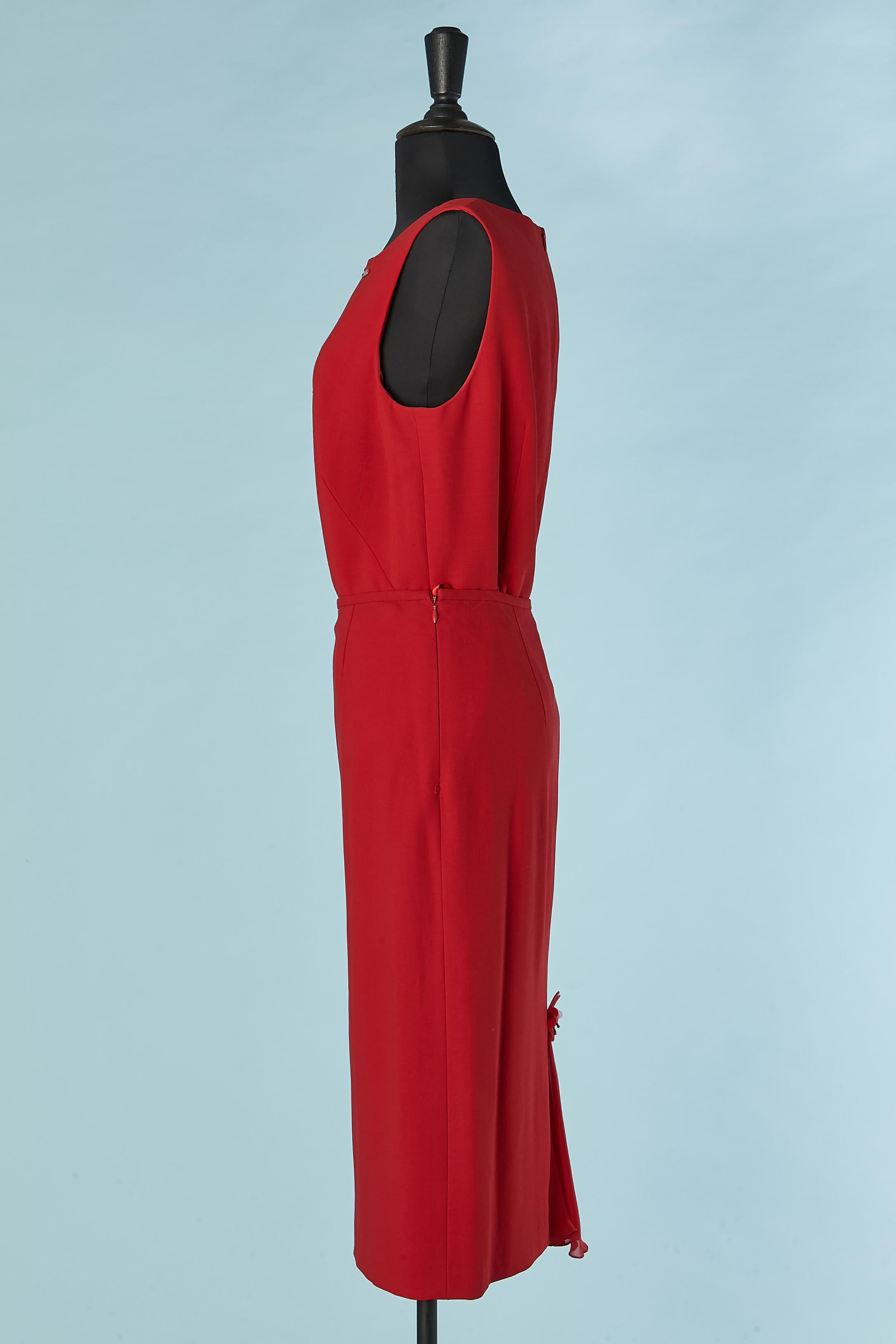 Top, gonna e giacca in lana rossa con fiori Escada per Neiman Marcus in vendita 4