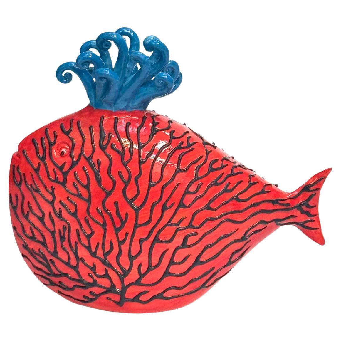 Conjunto de peces únicos hechos a mano en Italia, de cerámica y esmaltes.
