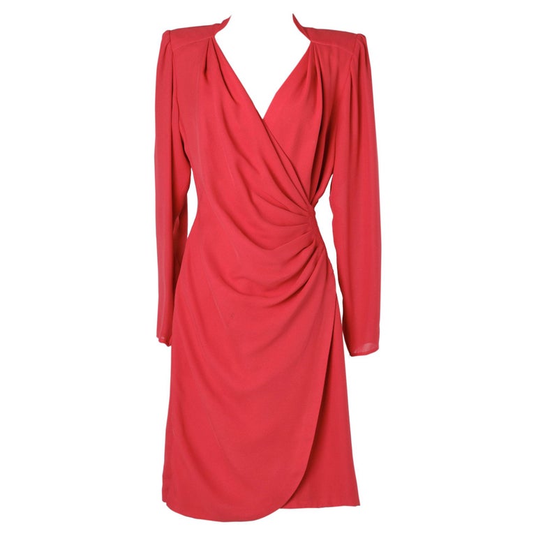 Red Wrap dress Ungaro Parallèle at 1stDibs