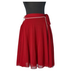 Falda roja de tul elástico y encajes Jean Paul Gaultier Soleil