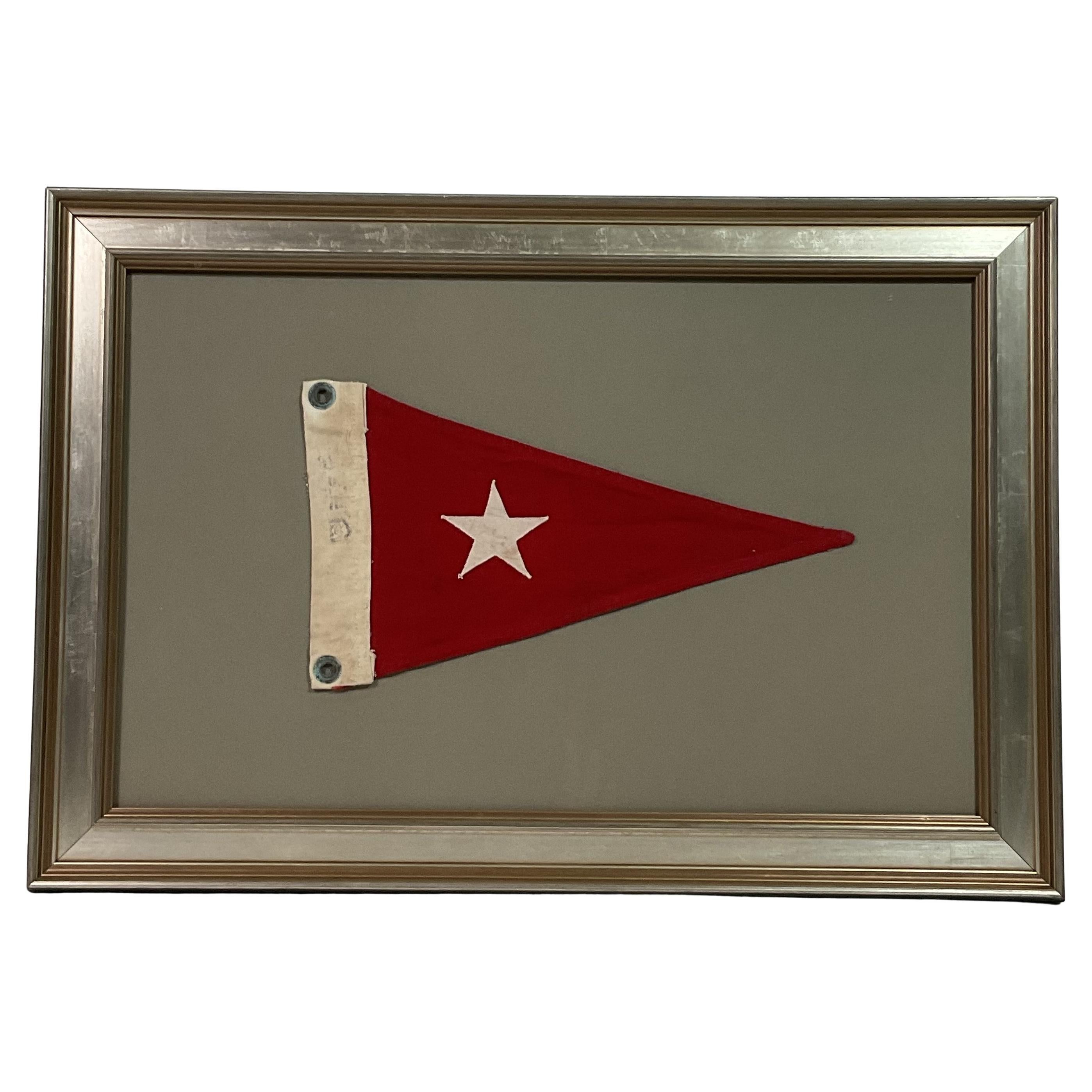 Red Yachting Flag with a Star