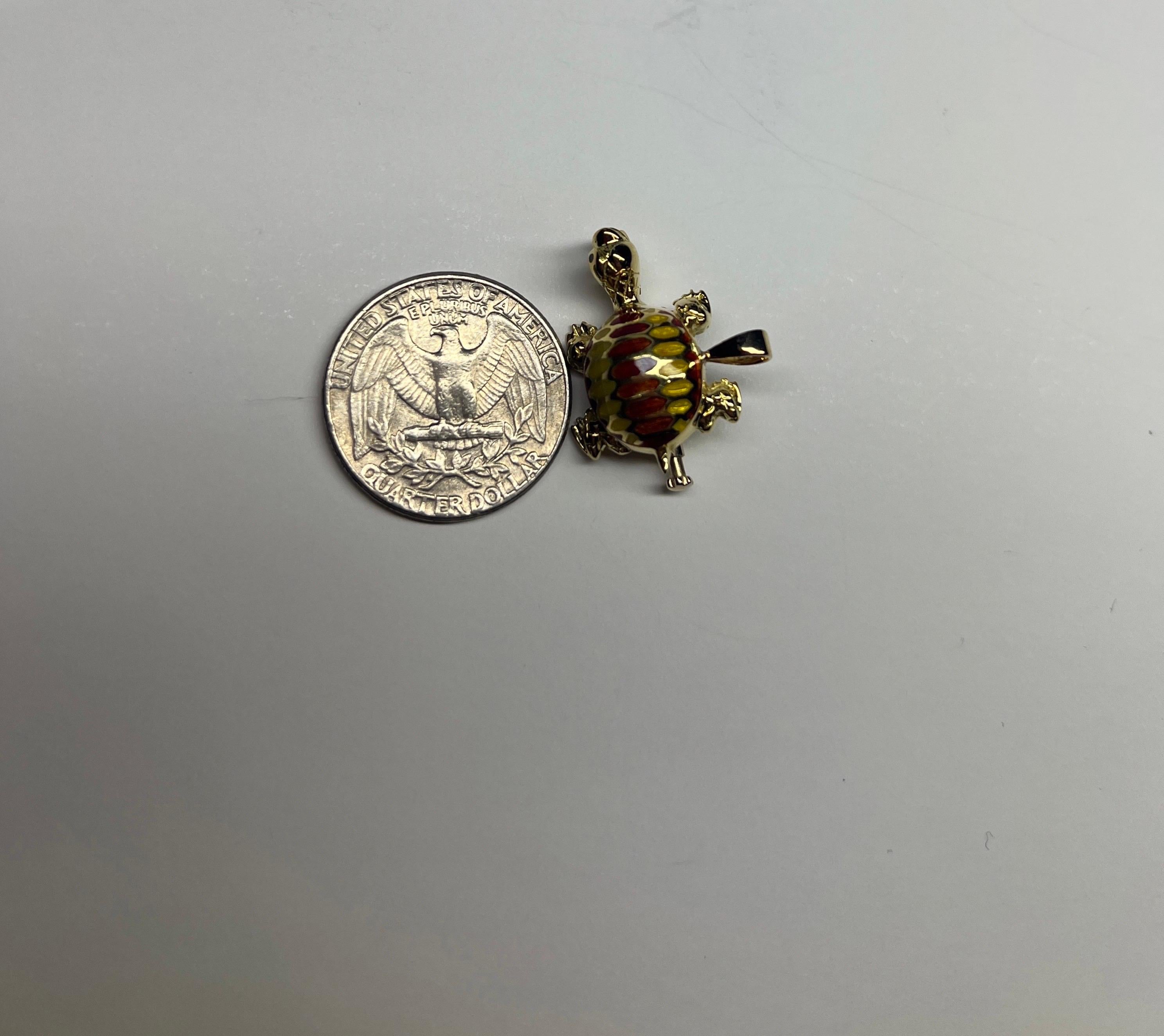 Women's or Men's Red & Yellow Enamel 