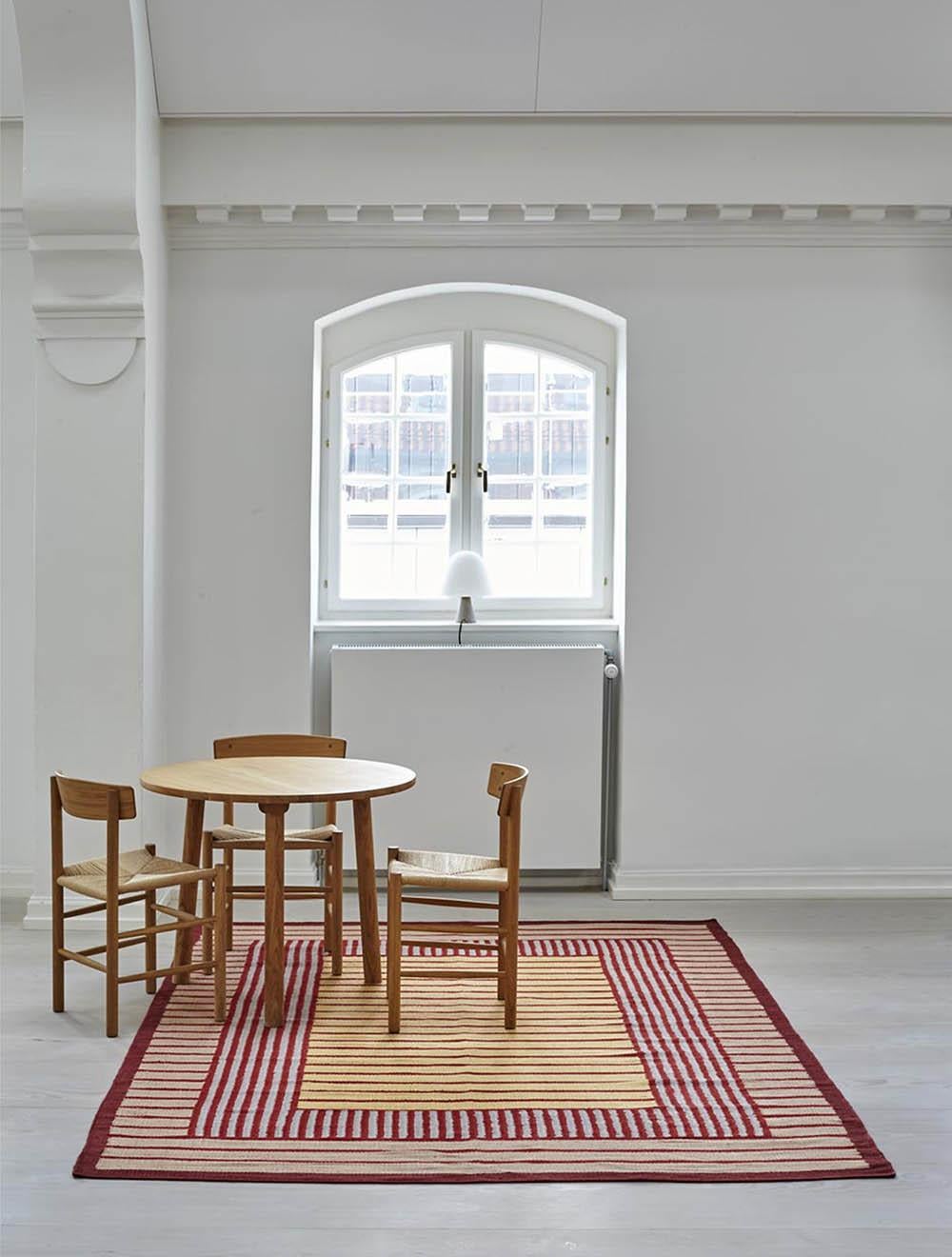 Danish Red Yellow Hemp Carpet by Massimo Copenhagen For Sale