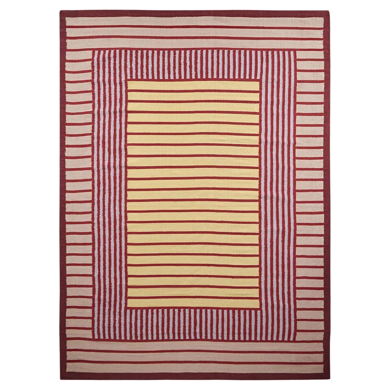 Red Yellow Hemp Carpet by Massimo Copenhagen For Sale