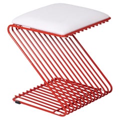 Red "Z" Stool by François Arnal