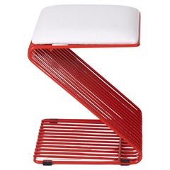 Red "Z" Stool by François Arnal