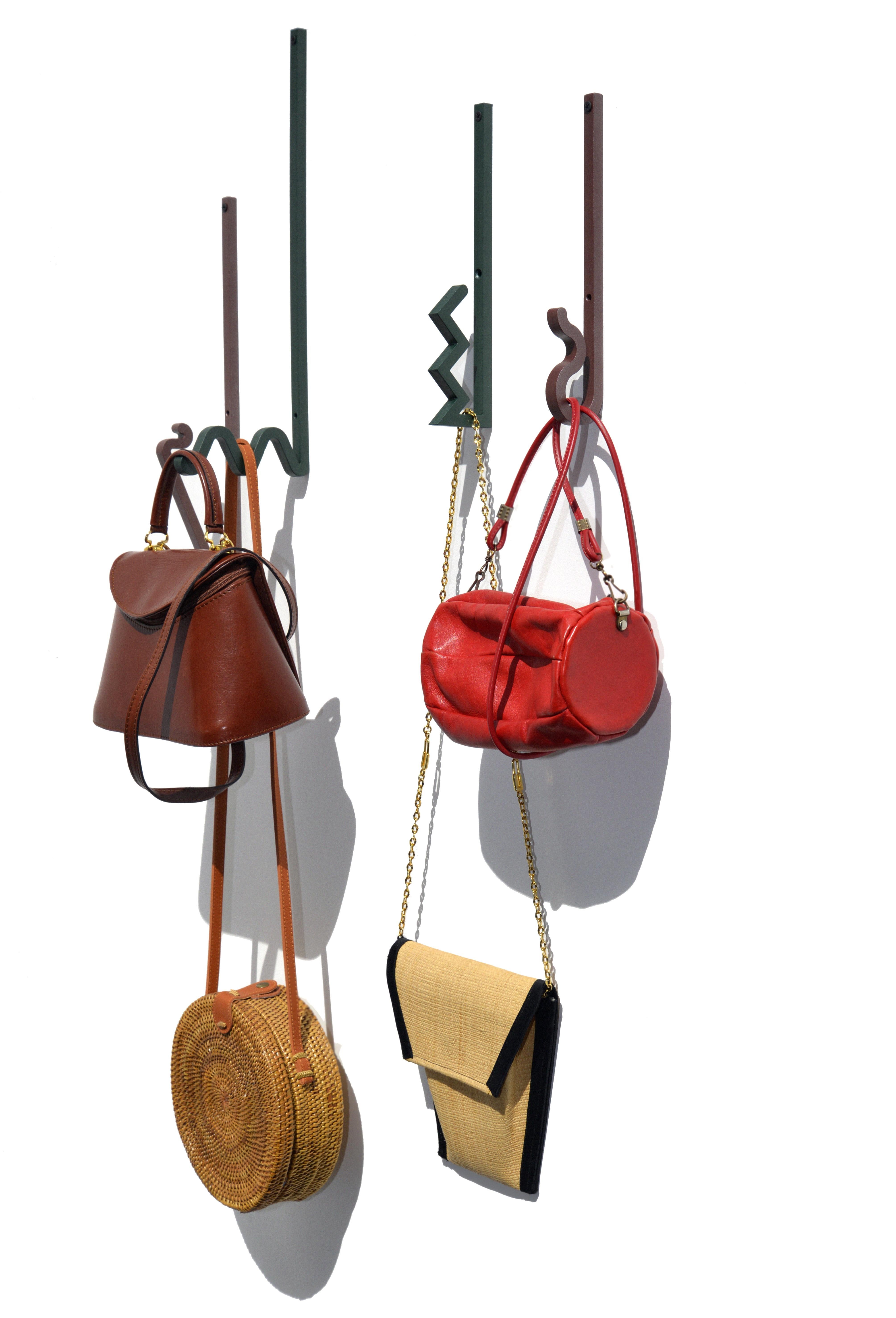 Art Deco Red Zag, Coat Hooks by Bling Design Studio for La Chance For Sale